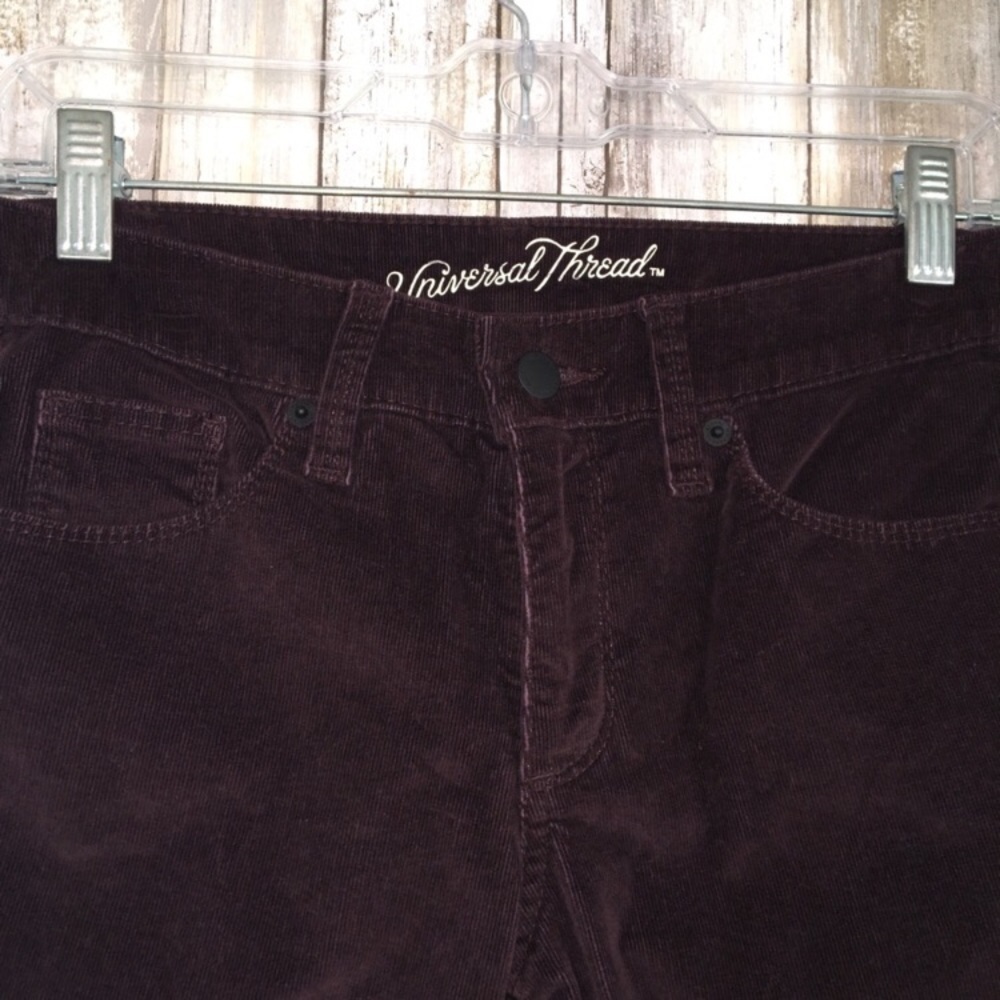 Universal Thread Mid Rise Maroon Corduroy Pants - Picture 4 of 4